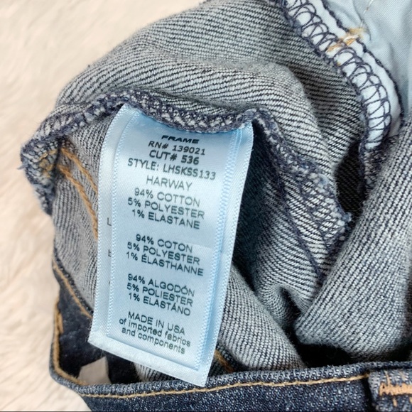 Frame Denim Le High Skinny Side Step Jeans, Harway high waisted dark wash - Picture 10 of 14